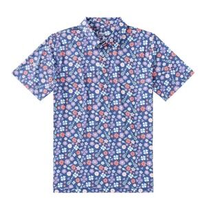 Chubbies Lightweight Performance Polo Mens Small Spring Pedal Blue New